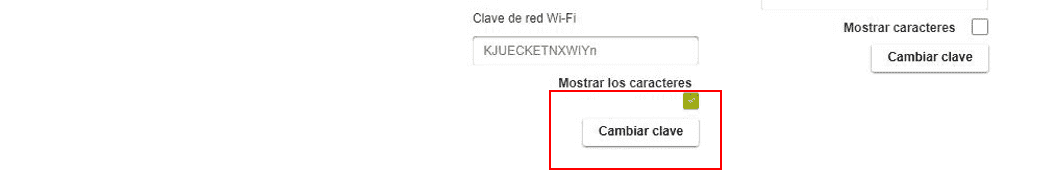 Pantalla de cambio de contraseña del router Sercomm FG824CD