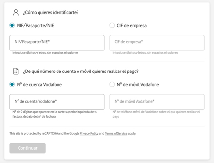 Pantalla con pasos a seguir para pagar tus facturas sin registrarte. Abre ventana modal.