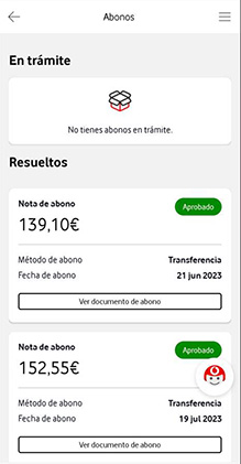 Consultar abonos que te han realizado