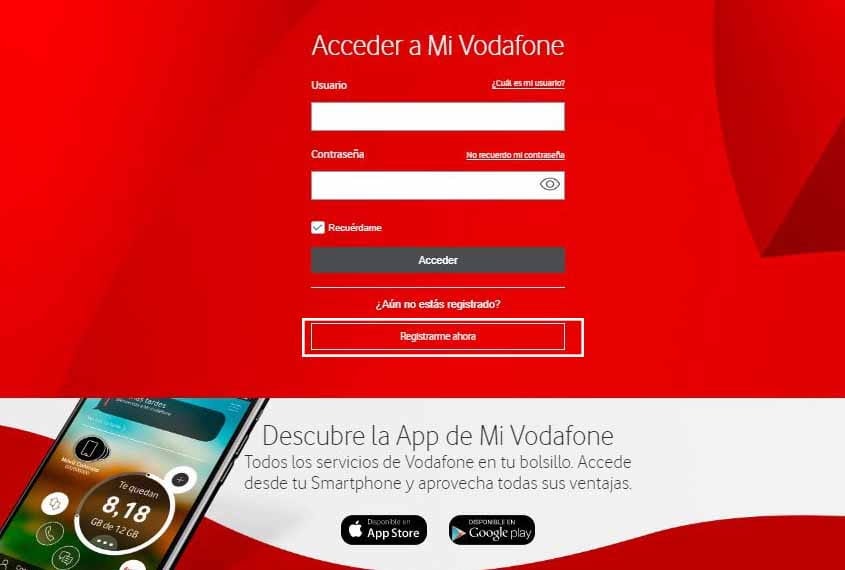 Cómo Registrarte En Mi Vodafone Siendo Cliente | Ayuda Vodafone ...