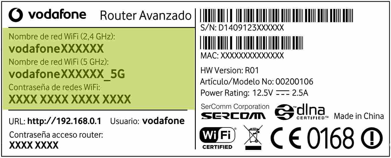 Imagen pegatina parte posterior router