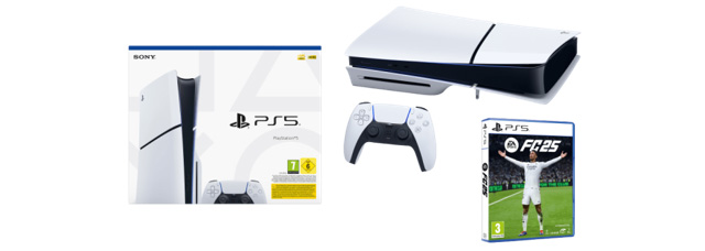 PlayStation PS5 Stand Modelo Slim con EA Sports FC 25. Abre ventana modal