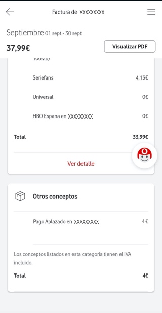 Cómo consultar tu pago a plazos en tu factura | Ayuda Vodafone Yu
